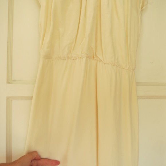 Ivory Silk Dress with Crochet Neckline Size Small - Picture 13 of 13